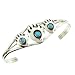By Artist Janice White-Beautiful Genuine Navajo Sterling-silver Bear Paw Turquoise Women's Bracelet
