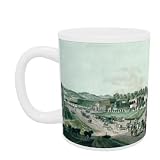 View of the Augarten Palace and Park, Vienna (hand-coloured engraving) by Johann Ziegler - Mug - Standard Size