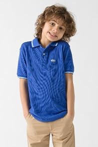 Boy's Short Sleeve Tipped Colored Croc Pique Polo