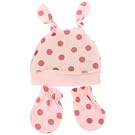 Baby Spotted Design 2 Piece Hat And Mittens Gift Set - Boy & Girl Options