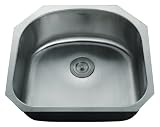 Kraus KBU10 23-Inch Undermount Single Bowl 16 gauge Kitchen Sink, Stainless Steel