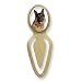 Gold-tone German Shepherd Simple Bookmark