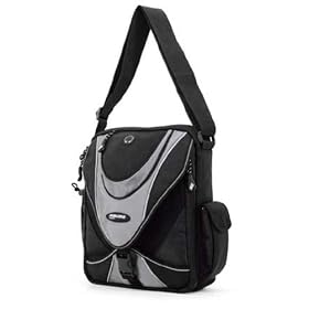 Mobile Edge Mini Messenger Bag Black/Silver great for Netbooks
