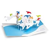 Sabuda Winter Skaters Pop Up Boxed Holiday Christmas Greeting Cards