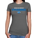 NCAA Indiana State Sycamores Ladies Charcoal University Name Slim Fit T-shirt