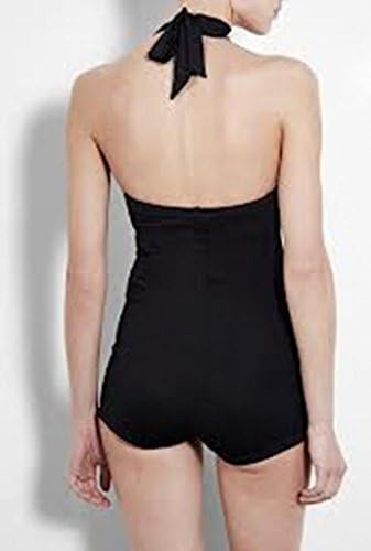 FourCatz Womens One Piece Boyleg Swimsuit/Swimwear Monokini X-Large Solid Black