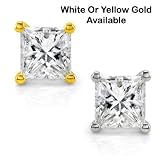 1.01 Carat Princess Diamond Earrings GIA Certified F/SI 41bOkQiQThL. SL160 1.01 Carat Princess Diamond Earrings GIA Certified F/SI