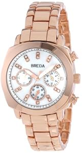 Breda Women's 5199-rosegold Hilary Modern Oversized Cushion Style Metal Watch