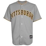 Majestic Pittsburgh Pirates Gray Replica Baseball Jersey