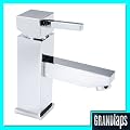 Square Monobloc Basin Mixer Tap & Pop Up Waste - Grand Taps SQ 1