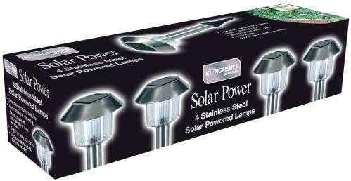 24 Stainless Steel 2-LED Solar Garden Landscape Light 8