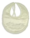 Satin Effect Christening Bib One Size Ivory