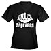 Sopranos Uke Music Women's V-Neck Dark T-Shirt by CafePress