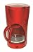 Coffee Maker Red Metallic Glass Jar (Red) (13.75"H x 8"W x 10"D)