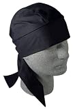 ZANheadgear Flydanna Solid Black 100 Percentage Cotton Deluxe Head Wrap
