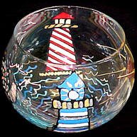 Lively Lighthouses Design - with candle