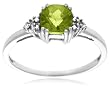 10k Gold, August Birthstone, Peridot and Diamond Ring