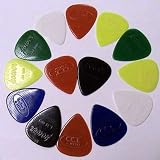 14 Hard Nylon Guitar Plectrums (With Relief Pattern)