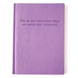 Purple Embossed Memories Leather Journal - Lined
