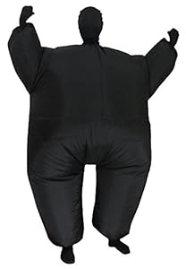 Inflatable Black Body Suit - Adult Medium