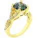 3.5 Carat (ct, cttw, ctw) Emerald Green Round Cut 14k Gold Plate Cubic Zirconia CZ Cocktail Ring (Size 5,6,7,8,9,10)