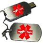 GI Dog Tag Medical ID with USB