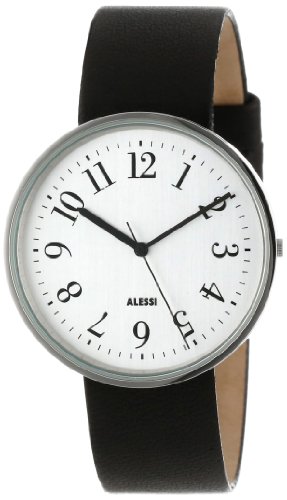 Alessi Men's AL6003 Record Stainless Steel Case Silver Tone Dial Designed by Achille Castiglioni Watch