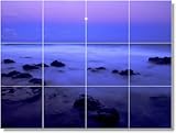 IMAGE OF Beach Scene Ceramic Tile Mural B058 | 12.75x17 using (12) 4.25x4.25 tiles