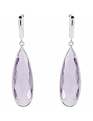 Sterling Silver Rose de France Amethyst Earrings -- LIFETIME WARRANTY