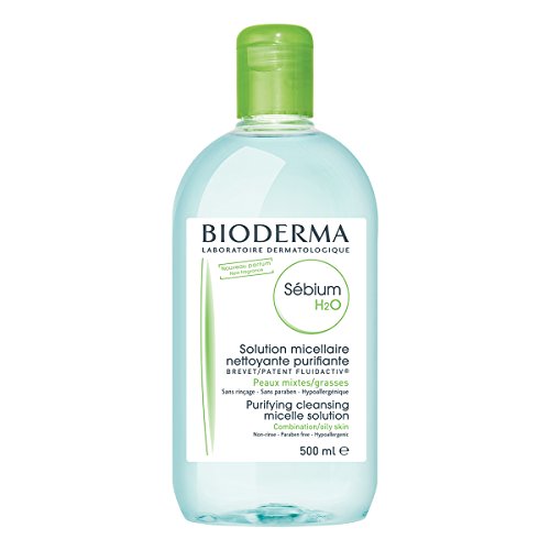 Sebium H20 Micelle Water Make-up Removing Water Solution for Sensitive, Oily, and Combination Skin 16.7 fl oz. (500 ml)