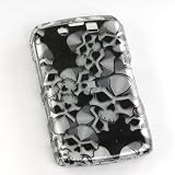 Premium Designer Hard Crystal Snap-on Case for the Blackberry Storm II 9550 (VERIZON) - Cool Black Skull Print