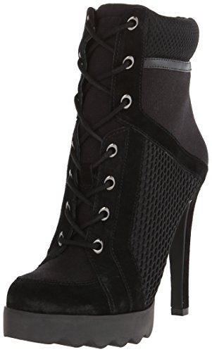 Nine West Women’s Happy Sport Fabric Boot, Black/Multi, 5.5 M US