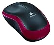 Logitech M185 Maus schnurlos rot
