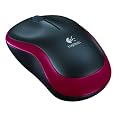 Logitech M185 Maus schnurlos rot