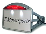 TMS Side Mount Chrome License Plate Frame LED Integrated Tail Brake Light for Harley Davdison Motorcycle Copper Bobber Custom