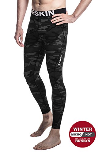 [DRSKIN]Thermal Wintergear Fleece Coldgear Tight thermal Compression Base Layer Long Sleeve Under pants (M, HOT MBB11)