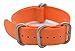 ArtStyle Watch Band with Colorful Nylon Material Strap and Heavy Duty Brushed Buckle (Orange, 22mm)