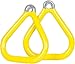 Swing Set Stuff Commercial Coated Triangle Trapeze Rings with SSS Logo Sticker, Yellow