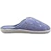 Isotoner Women's Terry Embroidered Scalloped Clog, Periwinkle, 8.5-9 M US