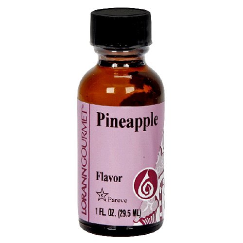 LorAnn Artificial Flavoring Oils, Pineapple Flavoring Oil, 1-Ounce Bottles (Pack of 4) by LorAnn Oils