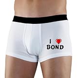 White Boxer with I Love Bond