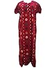 Red Printed Caftan Hippie Long Maxi Dress