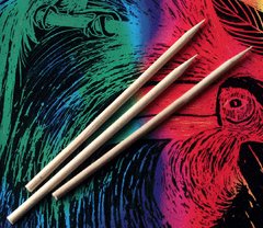 SRASAPS - Standard Size Wood Sticks for Scratch-Art Papers