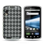 Clear White Checker Gel Premium Design TPU Cover Case for Motorola Atrix 4G  AT T 