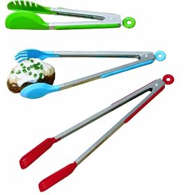 Buy ExcelSteel 704 Multi-function Serving Tongs, Set of 3