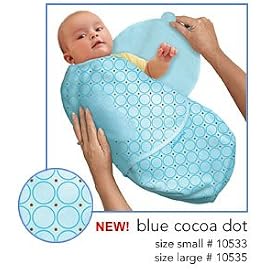 SwaddleMe Adjustable Infant Wrap - Blue Cocoa Dot Print