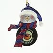 Atlanta Thrashers NHL Striped Acrylic Snowman Ornament (3")