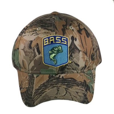 OUTDOOR CAMOUFLAGE B.A.S.S. BASS FISHING HAT CAP ADJ