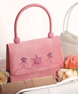 Click here to buy Pink Satin Seed Pearl Evening Bag by SHOPZEUS.