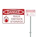 DANGER BULK OXYGEN STORAGE HEAVY DUTY ALUMINUM SIGN 10